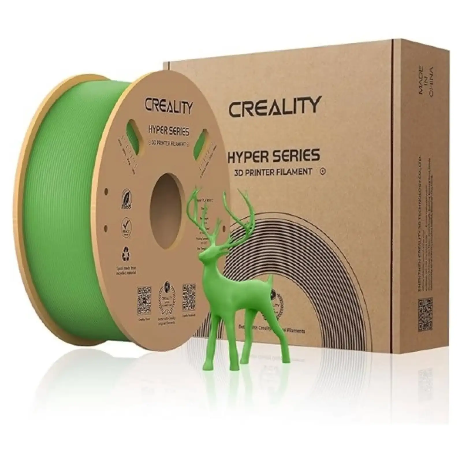 Филамент Creality Hyper PLA Filament 1кг, 1.75мм, зелений 3301010380