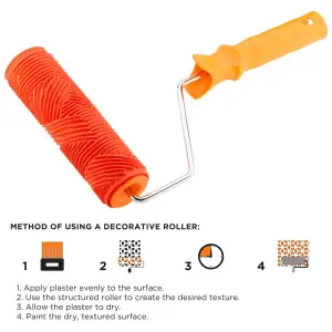 Валик структурный резиновый Polax 180 мм (21-025) UA