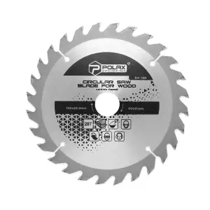 Диск пильный Polax по дереву с твердосплавными напайками 150x22.2/20, 28Т (54-138) UA