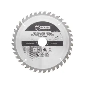 Диск пильный Polax по дереву с твердосплавными напайками 210x30.0/25.4, 40Т (54-144) UA