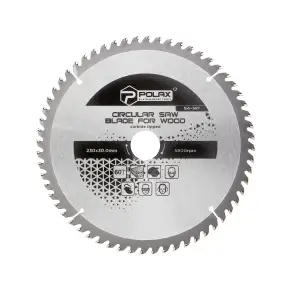 Диск пильный Polax по дереву с твердосплавными напайками 230x30.0/25.4, 60Т (54-147) UA
