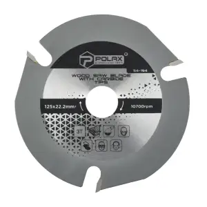 Пильный диск по дереву Polax 125 х 22.2 х 3Т (54-194) UA