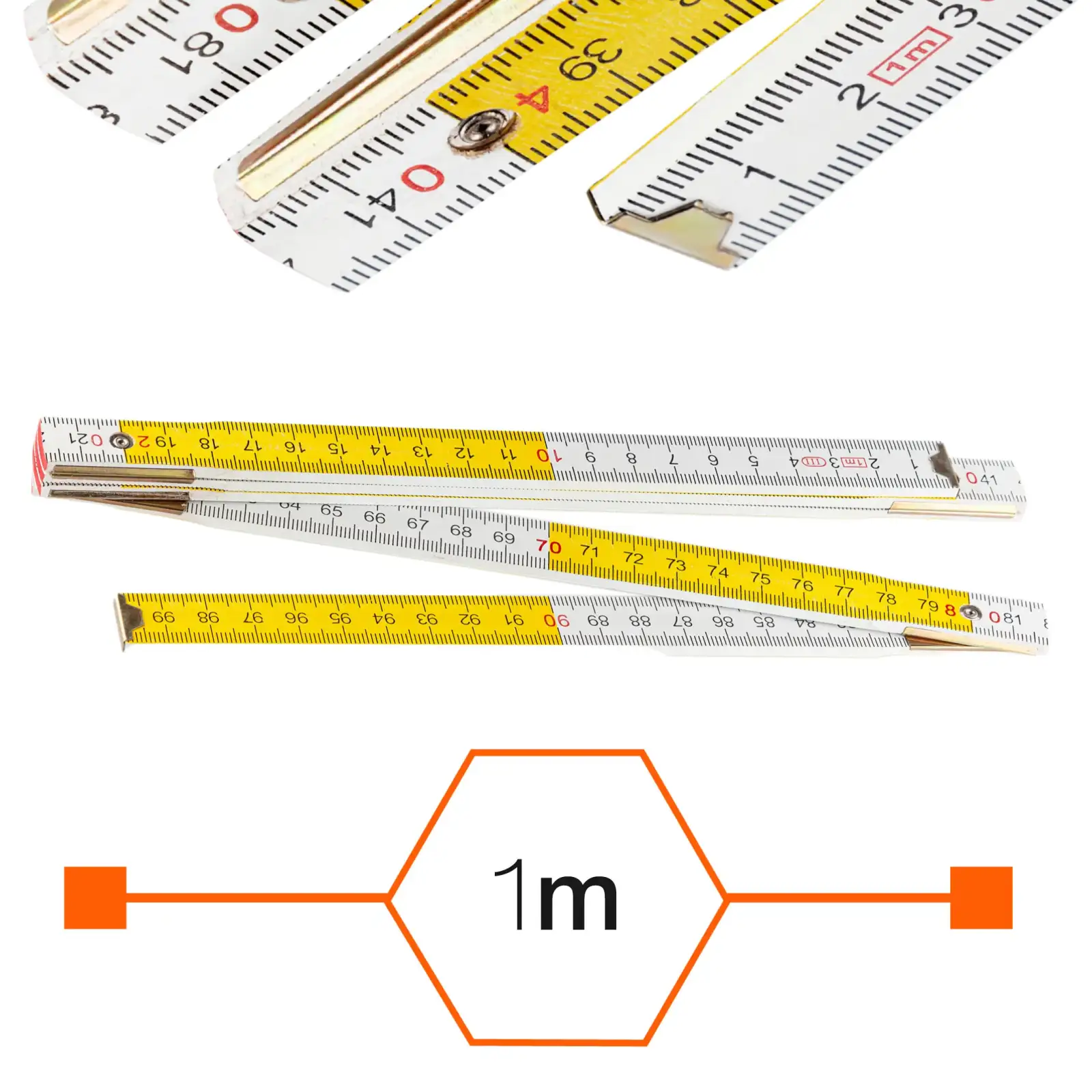 Линейка деревянная складная Polax 1 м 24.5х9.2х8.2 см (38-071) UA