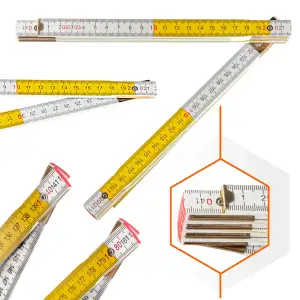 Лінійка дерев'яна складна Polax 2 м (38-072) UA