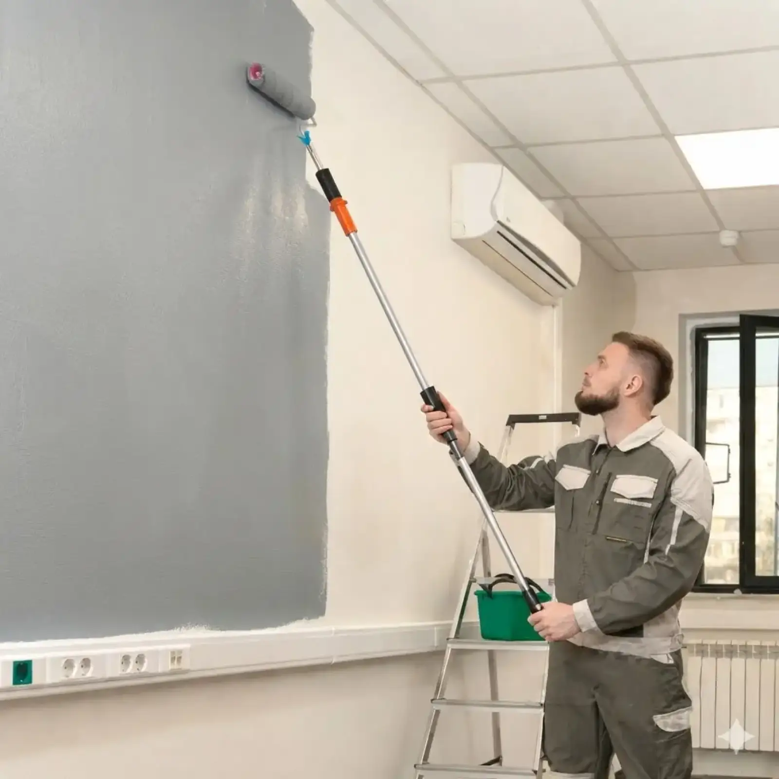 Ручка телескопічна 8х250 мм, 0,45 м - 0,9 м, алюмінієва Polax професійна (07-013) UA