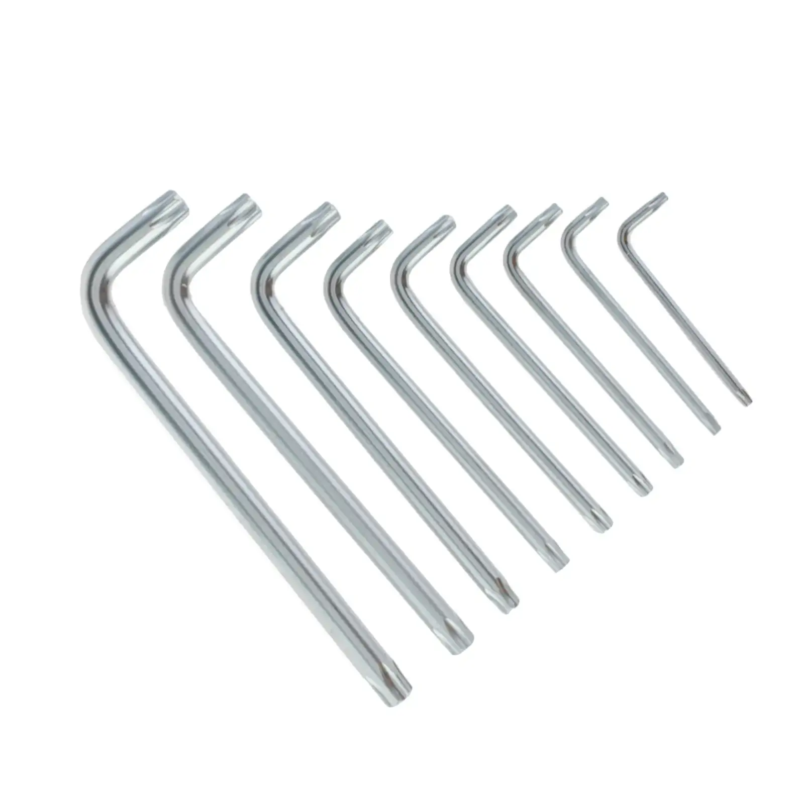 Набор шестигранных TORX ключей Polax Г-образных, 9 предметов, Т10-Т50, Cr-V (25-007) UA