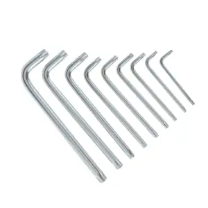 Набор шестигранных TORX ключей Polax Г-образных, 9 предметов, Т10-Т50, Cr-V (25-007) UA