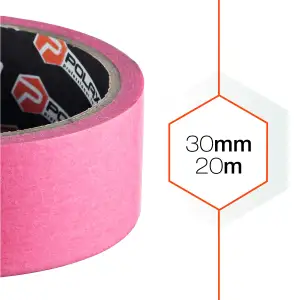 Малярна клейка стрічка Polax з рисового паперу Delicate 30 мм х 20 м (101-097) UA