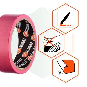 Малярна клейка стрічка Polax з рисового паперу Delicate 30 мм х 20 м (101-097) UA