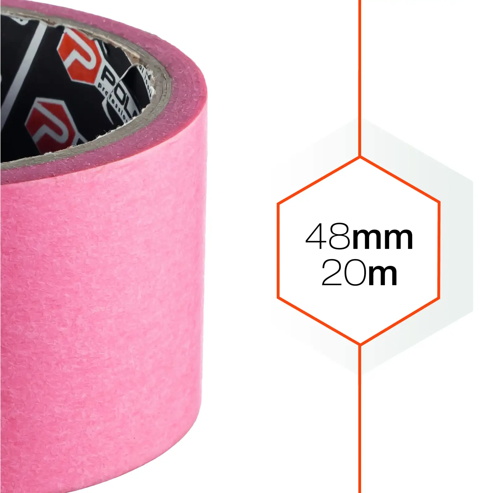 Малярная клейкая лента Polax с рисовой бумаги Delicate 48 мм х 20 м (101-099) UA