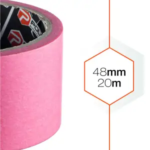 Малярная клейкая лента Polax с рисовой бумаги Delicate 48 мм х 20 м (101-099) UA