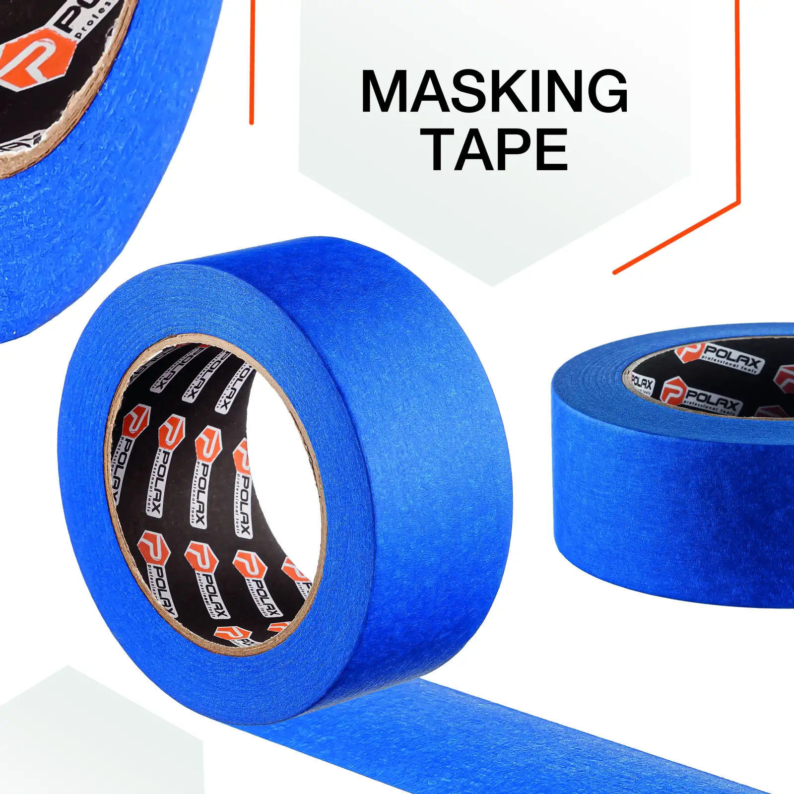 Малярна клейка стрічка Polax Premium 38 мм х 50 м (101-290) UA
