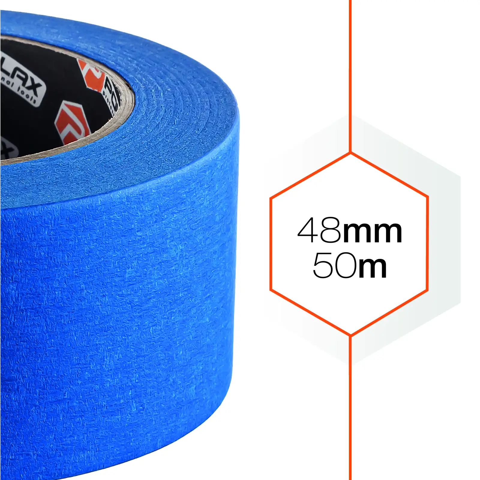 Малярна клейка стрічка Polax Premium 48 мм х 50 м (101-291) UA