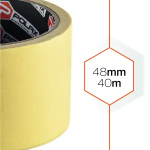 Малярна клейка стрічка Polax Стандарт 48 мм х 40 м (101-069) UA