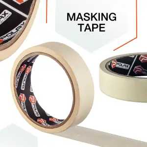 Малярная клейкая лента Polax Profi 25 мм х 20 м (101-019) UA