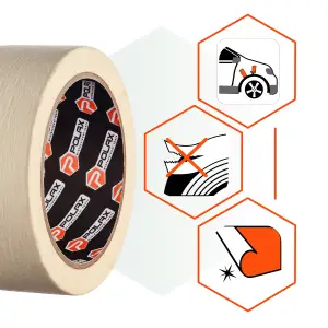 Малярна клейка стрічка Polax Profi 38 мм х 40 м (101-070) UA