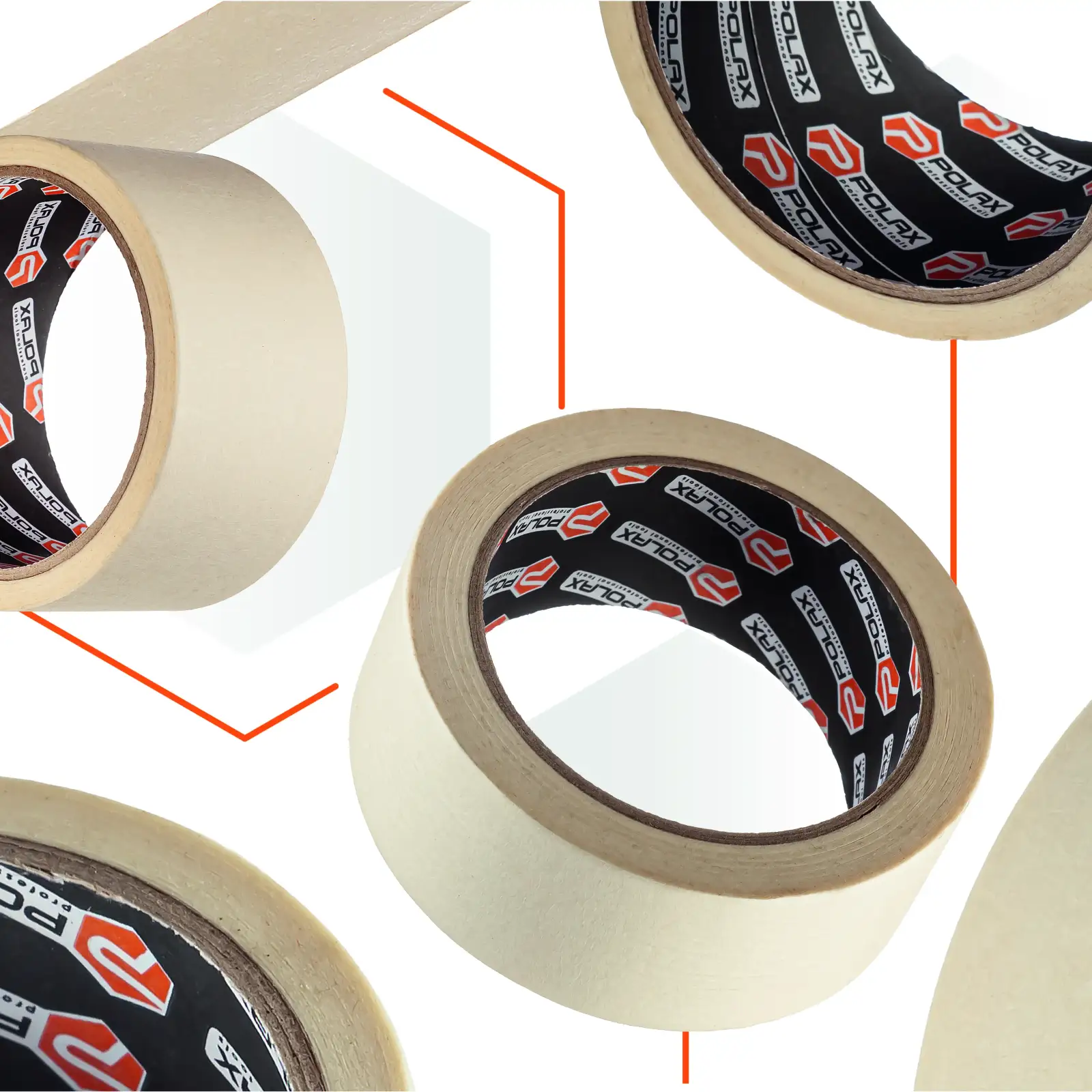 Малярная клейкая лента Polax Profi 48 мм х 40 м (101-071) UA