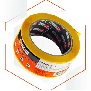 Клейкая лента Polax скотч упаковочный, жёлтый 45мм х 100м (101-119) UA