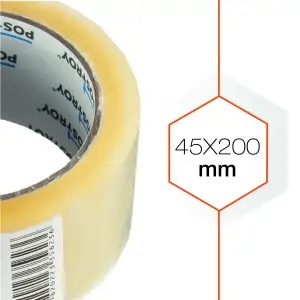 Клейкая лента Postroy скотч упаковочный 200 м x 45 мм (101-045) UA