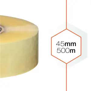 Клейкая лента Polax скотч упаковочный прозрачный 500 м x 45 мм (101-054) UA