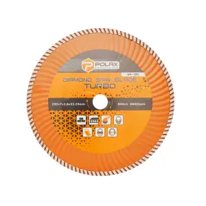 Диск алмазный турбо Polax 230x7x2,6x22.23, 25% (54-130) UA