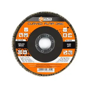 Шлифовальный диск лепестковый для УШМ (болгарки) Polax 125×22 мм, K40 (54-002) UA