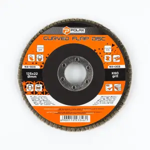 Шлифовальный диск лепестковый для УШМ (болгарки) Polax 125×22 мм, K60 (54-003) UA