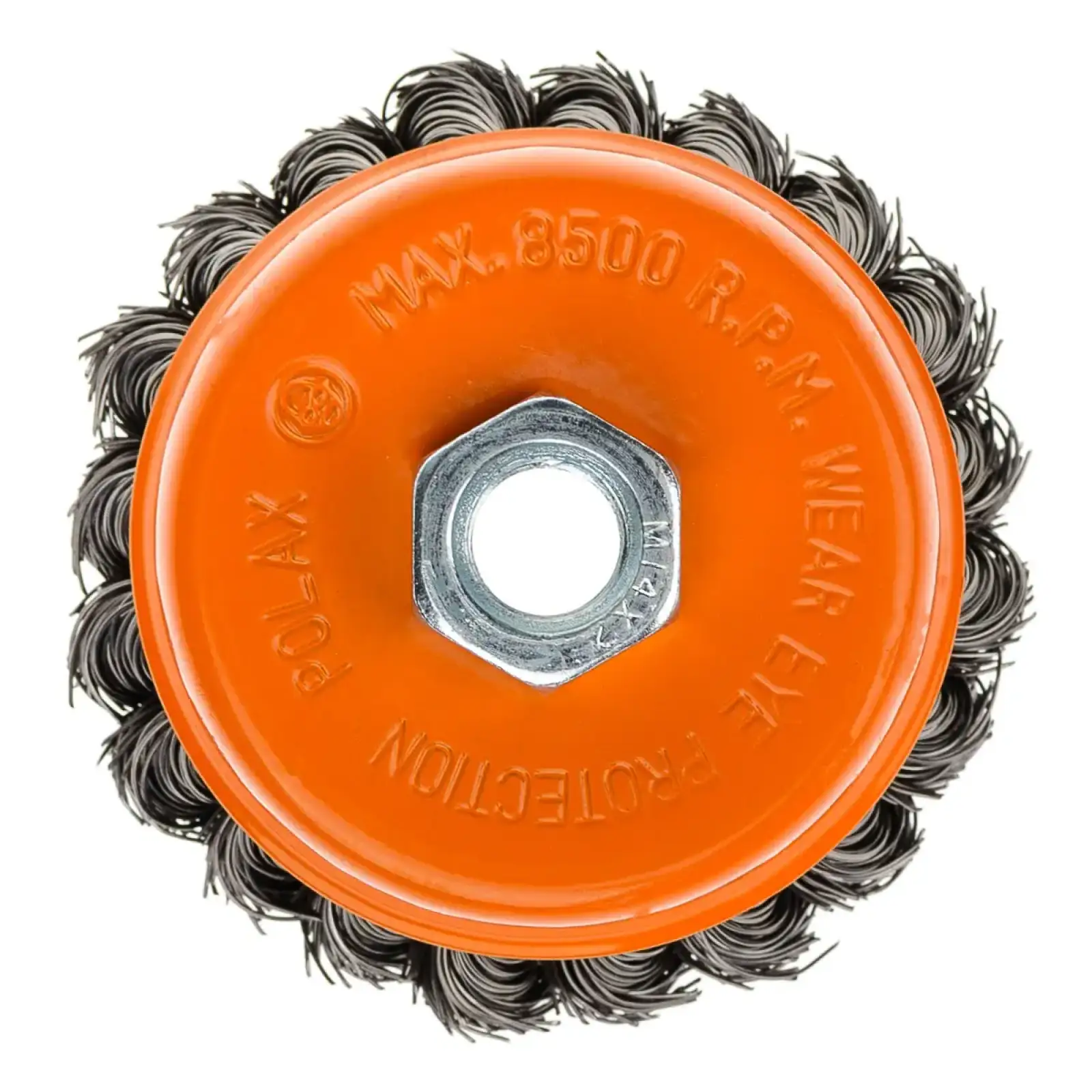 Щетка чашечная 85 мм, для УШМ, М14, витая проволока Polax (54-161) UA