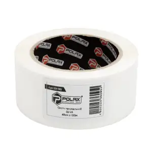 Клейка стрічка Polax скотч пакувальний, білий 45мм х 100м (101-190) UA
