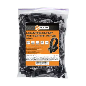 Крепёж ремешковый Polax КР-25 чёрный (37-048) UA
