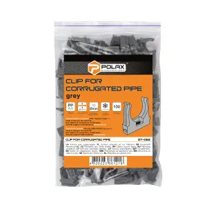 Клипса для гофры Polax 16 мм 100 шт. (37-062) UA