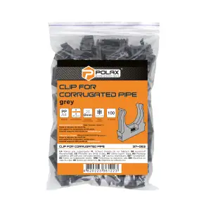 Клипса для гофры Polax 20 мм 100 шт. (37-063) UA