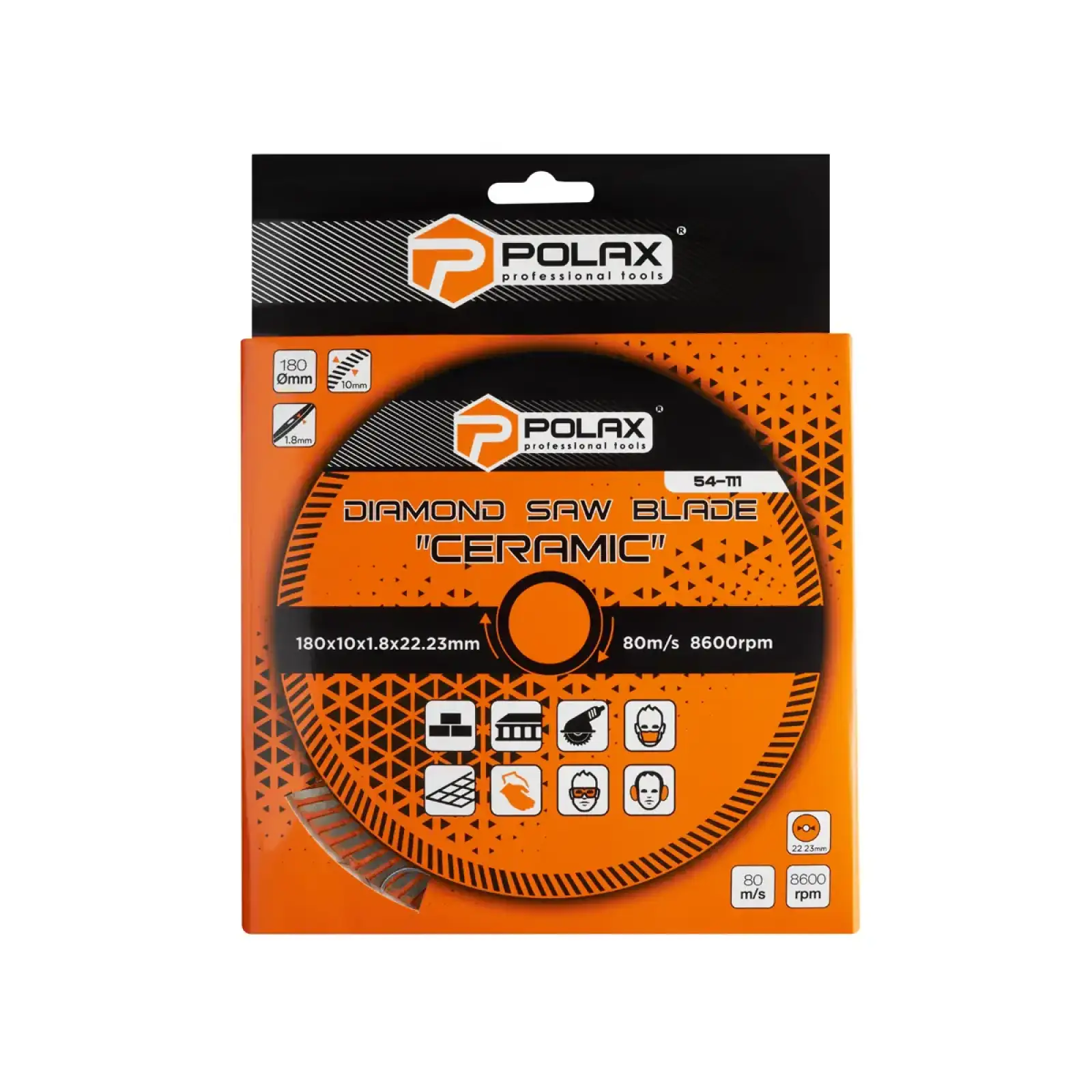 Диск відрізний алмазний Ceramic Polax 180x1.8x22.23 мм (54-111) UA