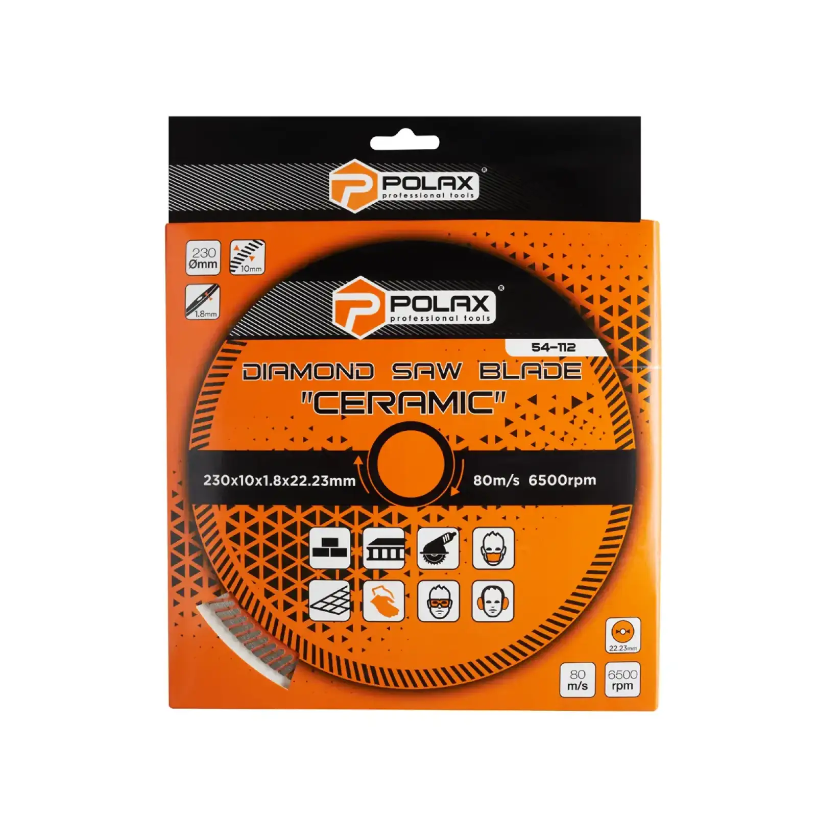 Диск відрізний алмазний Ceramic Polax 230x1.8x22.23 мм (54-112) UA