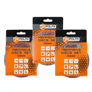 Наждачные круги на липучке Polax (К80, К180, К240) (335-63) UA
