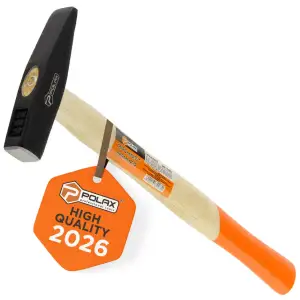 Молоток Polax слюсарний c ручкою з дерева 200 г DIN 1041 (36-025) UA