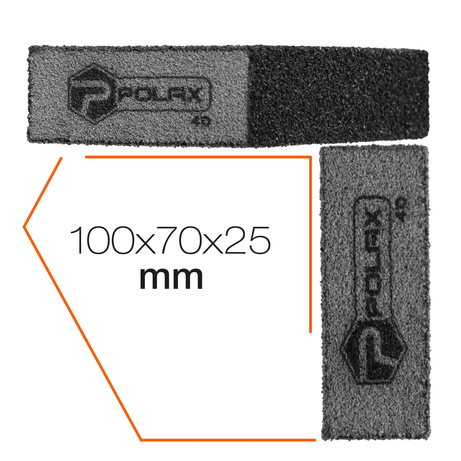 Губка шліфувальна P40 Polax пряма 100х70х25 мм (54-228) UA