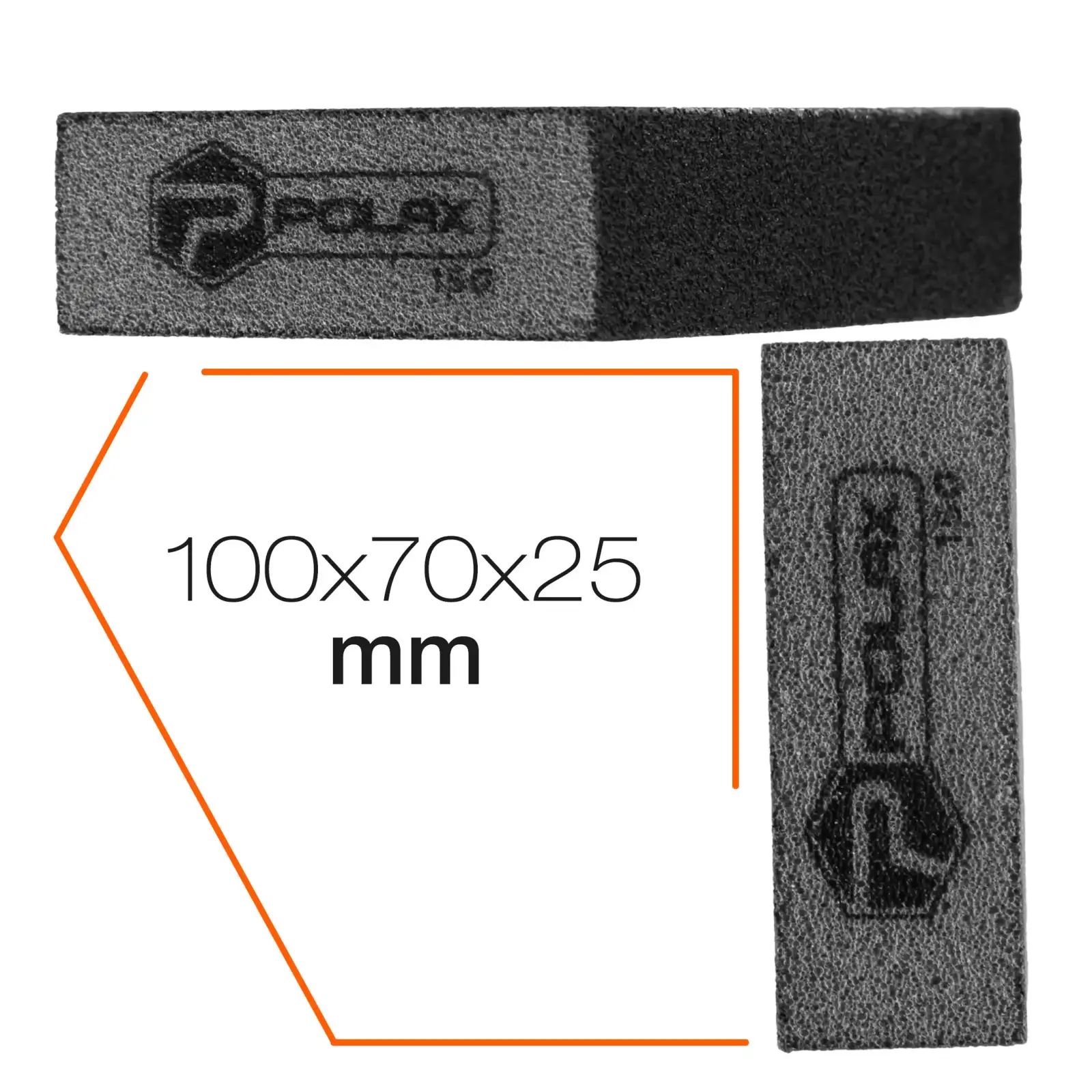 Губка шліфувальна P150 Polax пряма 100х70х25 мм (54-229) UA