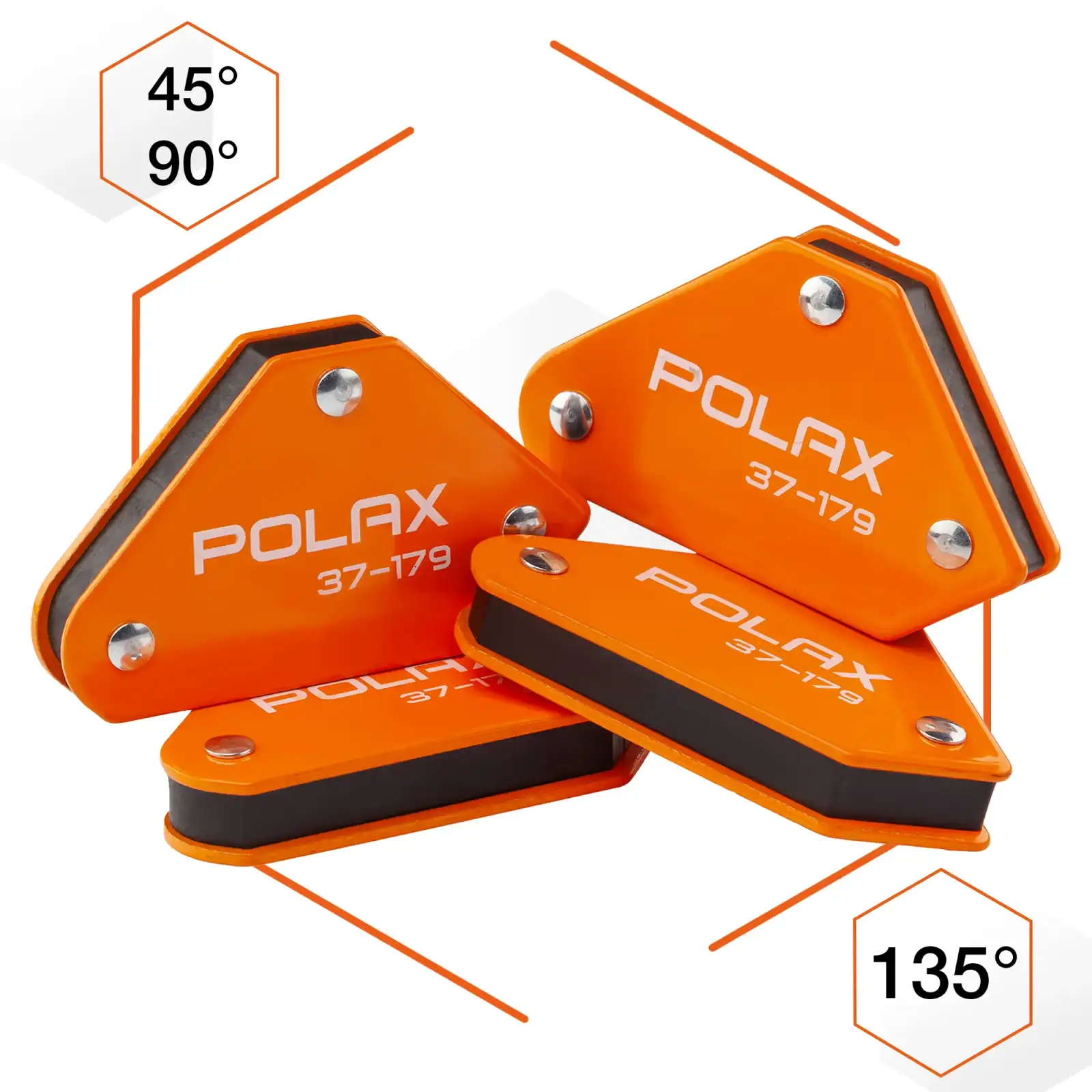 Набор магнитных держателей для сварки Polax 4 шт (37-179) UA