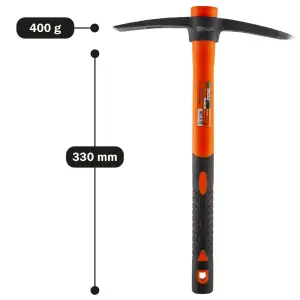 Кирка Polax 400 г ручка з фібергласу (36-061) UA
