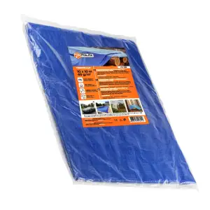 Тент тарпаулиновый Polax 10 x 10м, 45 г/м², с люверсами, двусторонняя ламинация (70-105) UA