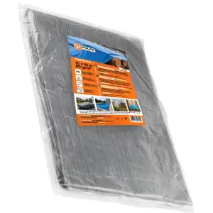 Тент тарпаулиновый Polax 10 × 10 м, 80 г/м², с люверсами, двусторонняя ламинация (70-116) UA