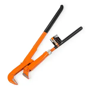 Ключ трубный Polax 90° 1-1/2" прорезиненные рукоятки (44-008) UA