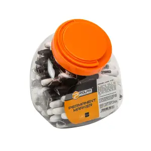 Міні-маркер Polax перманентний будівельний: колір black 80 шт (49-004) UA