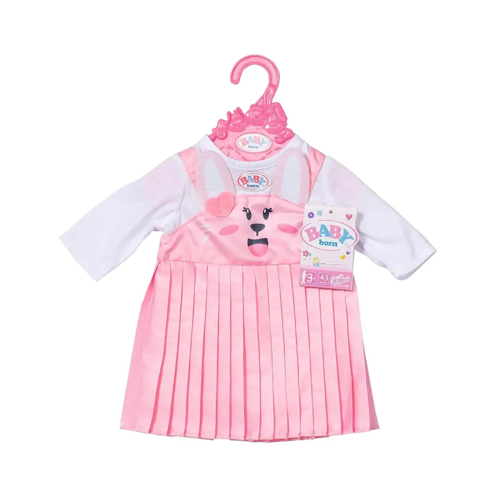 Одяг для ляльки BABY BORN - СУКНЯ З ЗАЙКОЮ (43 сm) (832868)