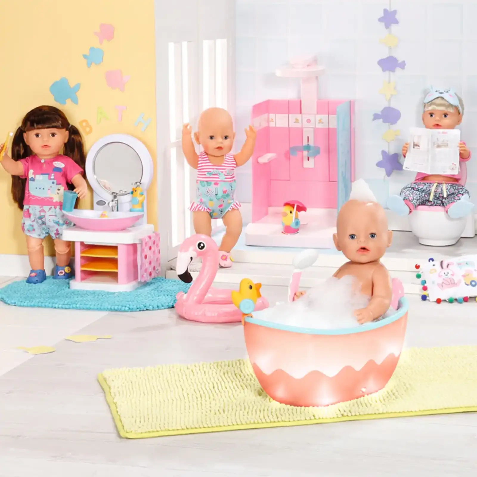 Автоматична ванночка для ляльки BABY BORN – ЛЕГКЕ КУПАННЯ (світло, звук) (835784)