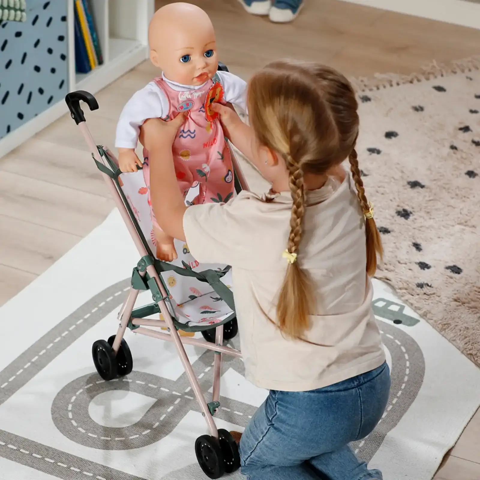 Візочок для ляльки BABY BORN - ТРОПІКИ (прогулянкова, складна) (838327)