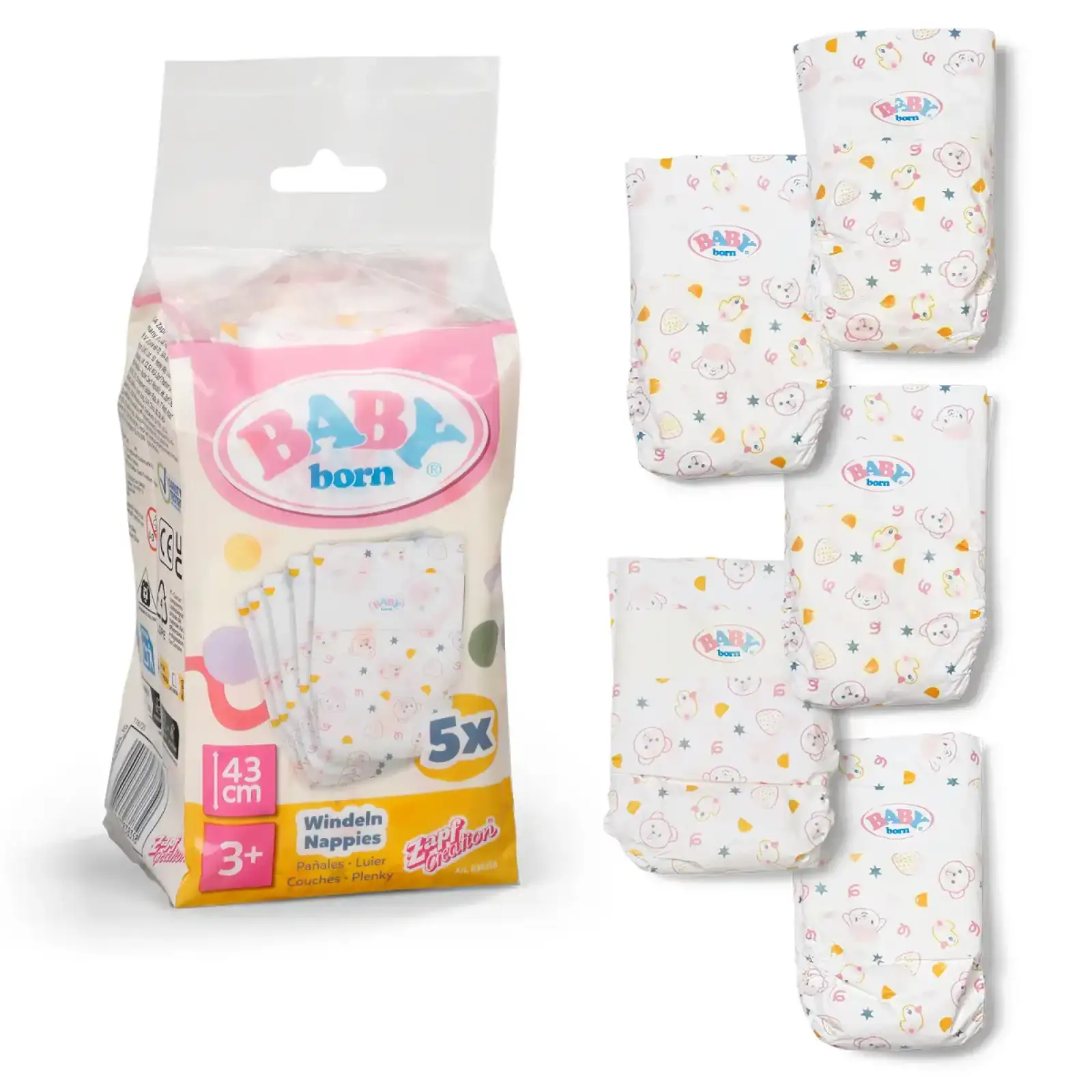 Підгузки для ляльки BABY BORN (5 шт.) (838358)