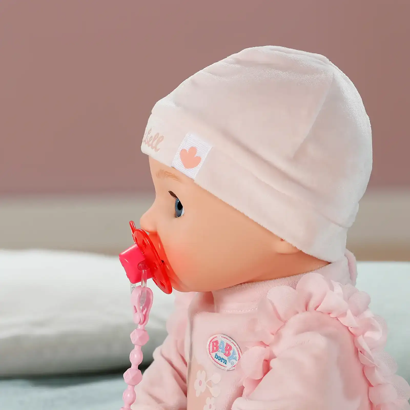 Пустышка для куклы BABY BORN на клипсе (розовая) (838679-2)