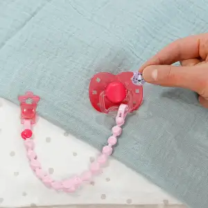 Пустышка для куклы BABY BORN на клипсе (розовая) (838679-2)